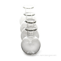 transparent glass bud conjoined vases